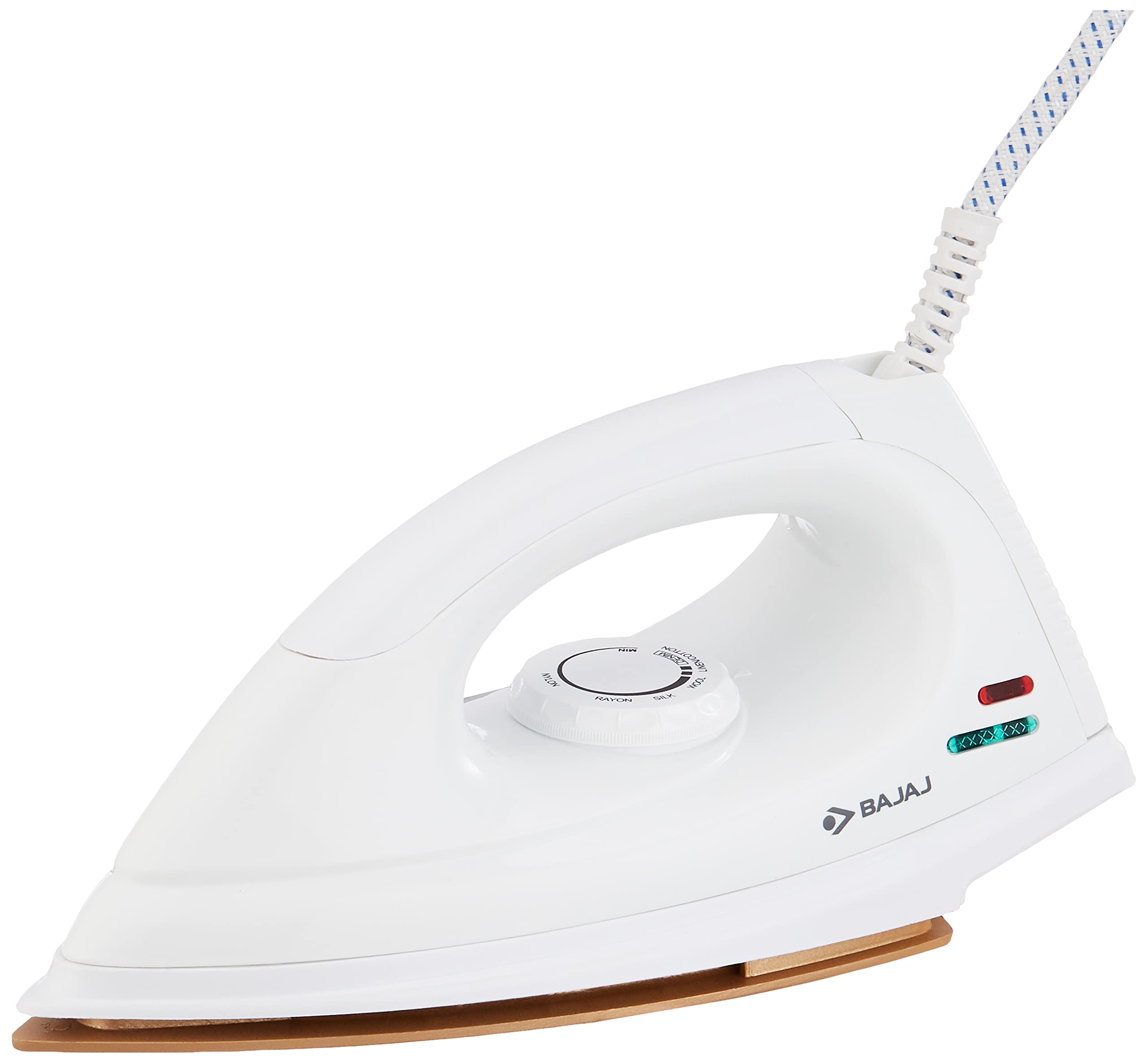 Bajaj DX7 1000W Dry Iron With Advance Soleplate And AntiBacterial German Coating Technology White
