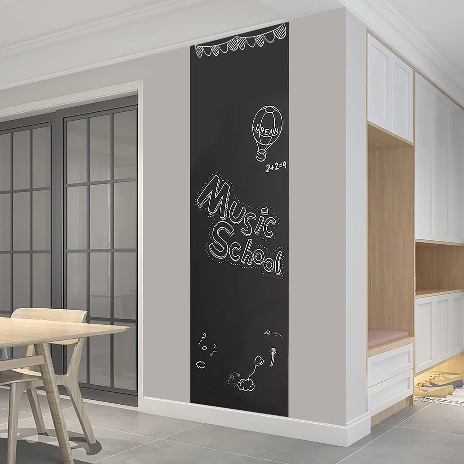 Chalkboard Wall Sticker Blackboard Decor Pvc Self Adhesive Diy Removable Reusable Erasable Wallpaper For Door Fridge