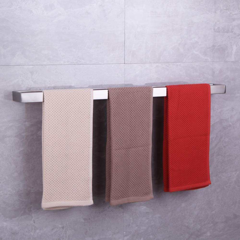 Kimzcn 30-Inch Matte Black Single Towel Bar Rack, Sus 304 Stainless Steel Bathroom Towel Bar Heavy Duty Towel Holder Kitchen Tow