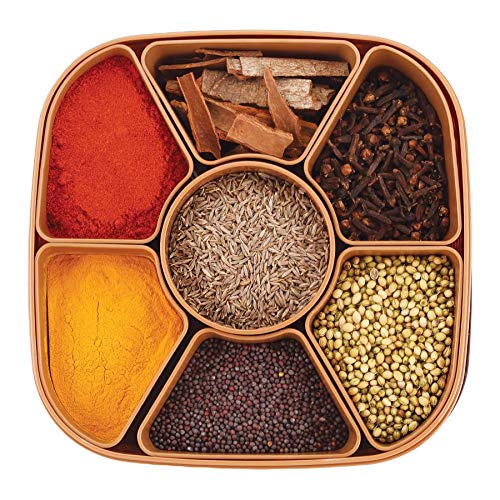 Unequetrend Plastic Square Masala Box  Assorted Color, 1 Pc, 1000 Ml Capacity
