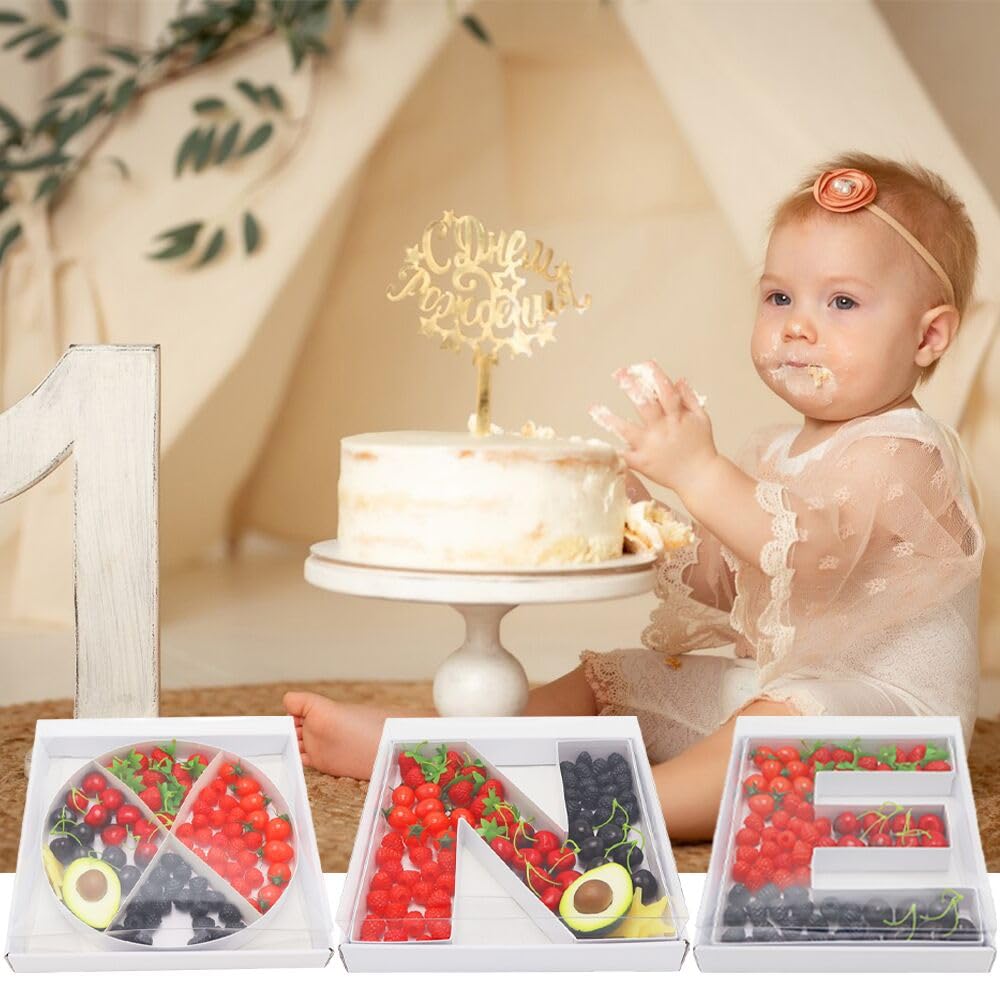 SHENGHE 12 Fillable Cardboard Letter Charcuterie Gift Cupcake Box With Cover Sweets Packaging (N)