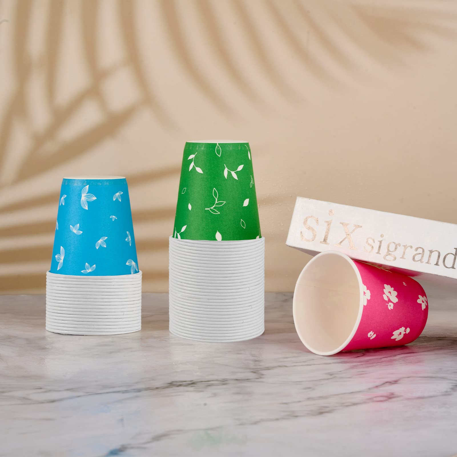 LITOPAK 600 Pack 5 oz Paper Cups  Colorful Disposable Mouthwash Cups  Small Disposable Cups  Mini Paper Cups for Parties  Picnics  Barbecues  Travel and Events.