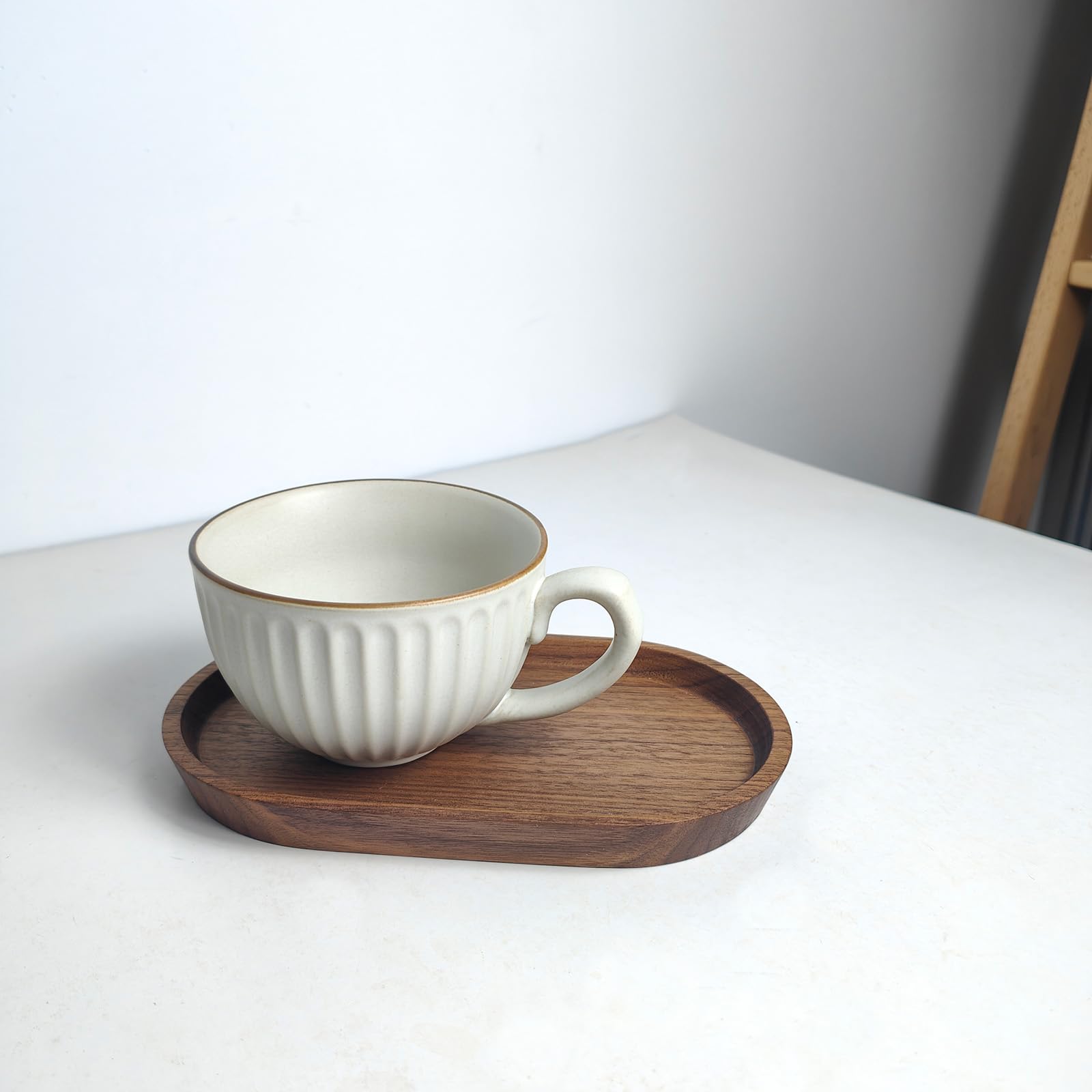 Vandroop Mini Serving Trays For Parties, Small Tray For Tea&Coffee, Oval Wooden Plates For Serving Food, Decorative Tray For App