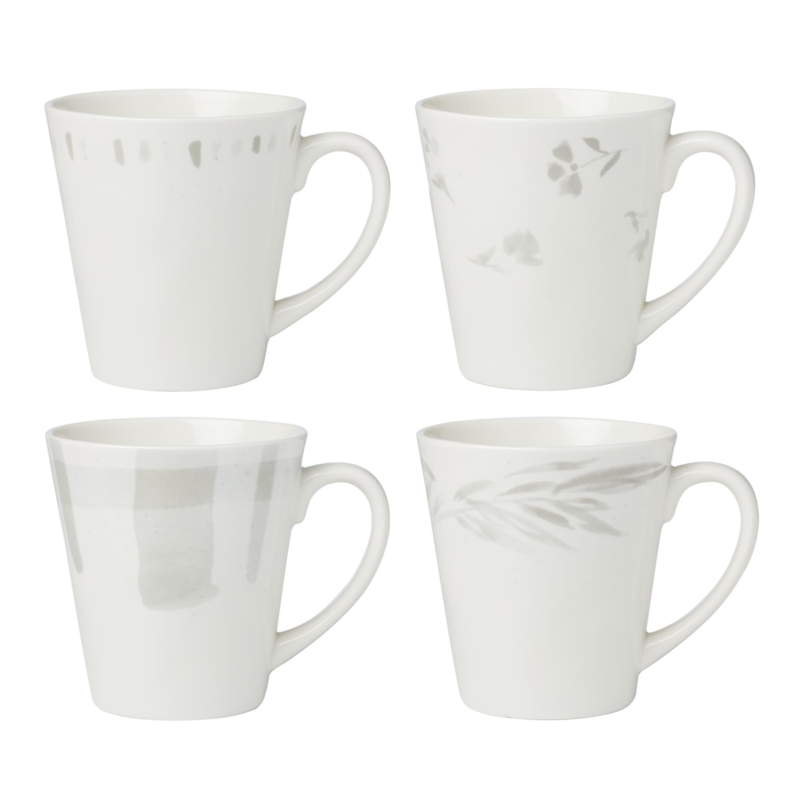 Lenox Oyster Bay 4Pc Mugs, 2.75, White