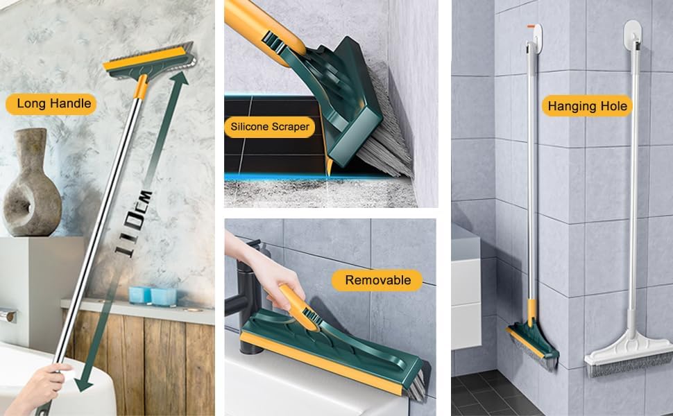 Jaytop 10 Pcs Bathroom Cleaning Kit |2In1 Bathroom Brush And Wiper |Toilet Brush With Holder |Gap Cleaning Brush |Silicon Glove