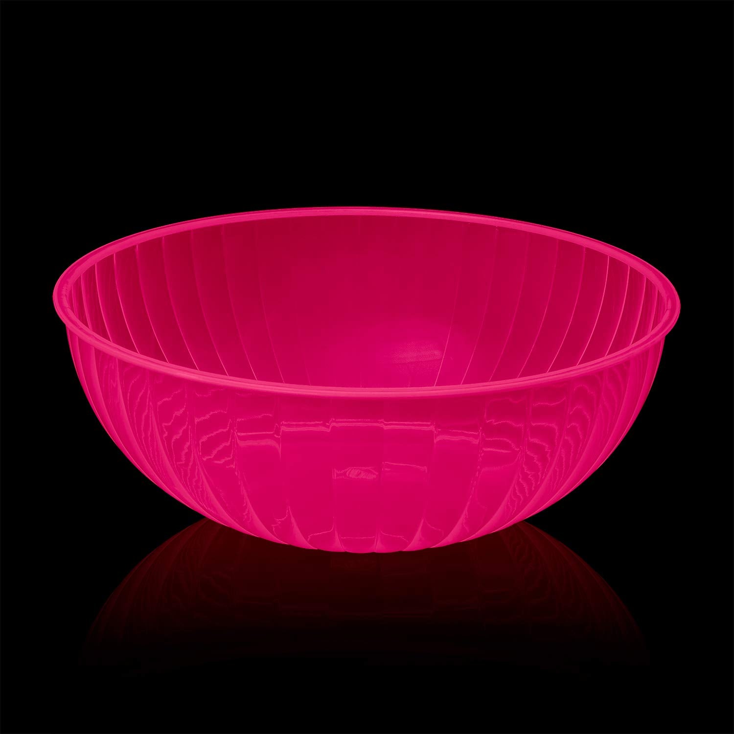 Party Essentials Hard Plastic 192-Ounce Serving Bowl, Neon Pink
