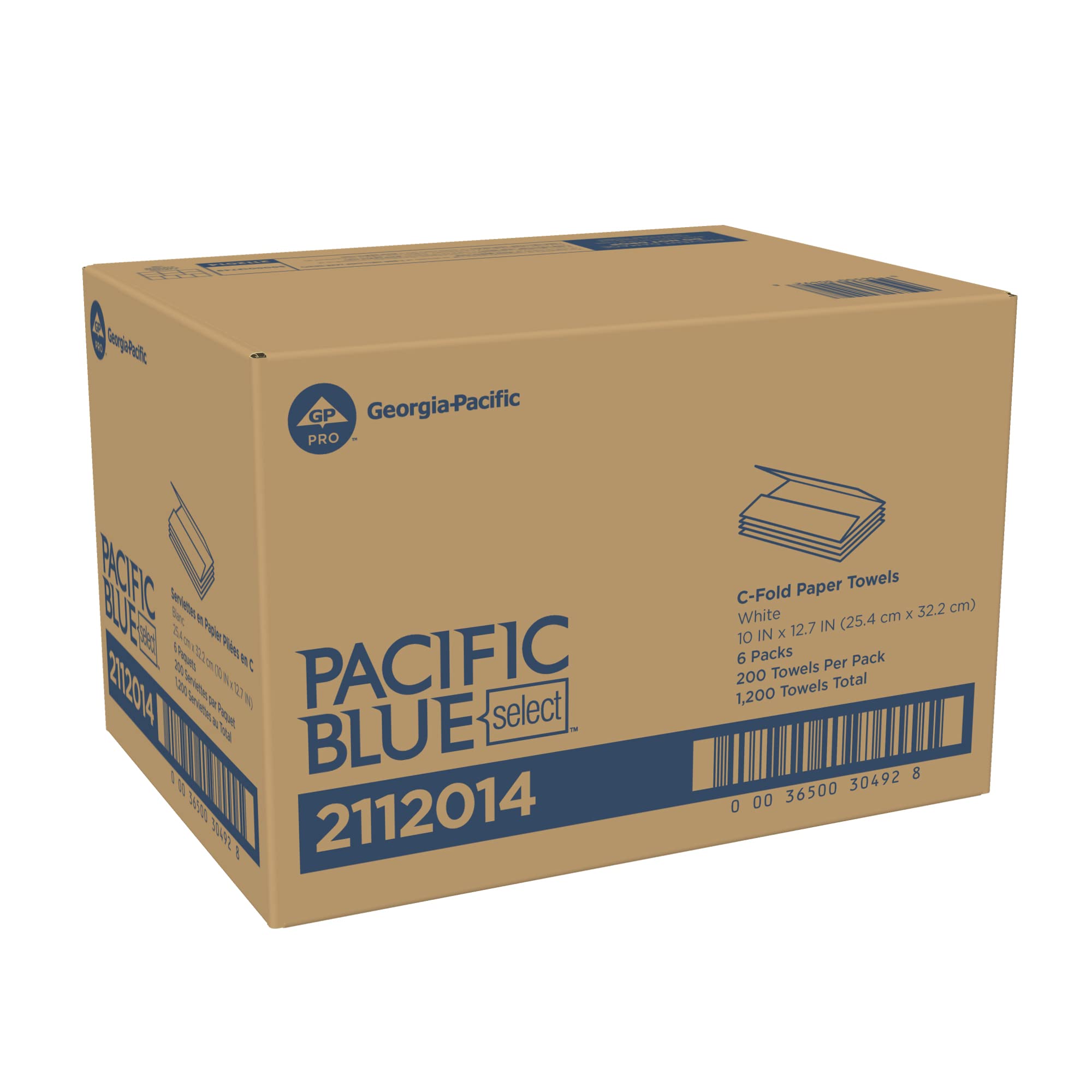 Georgia-Pacific Professional Series Premium 1-Ply C-Fold Paper Towels By Gp Pro (Georgia-Pacific); White; 2112014; 200 Towels Pe