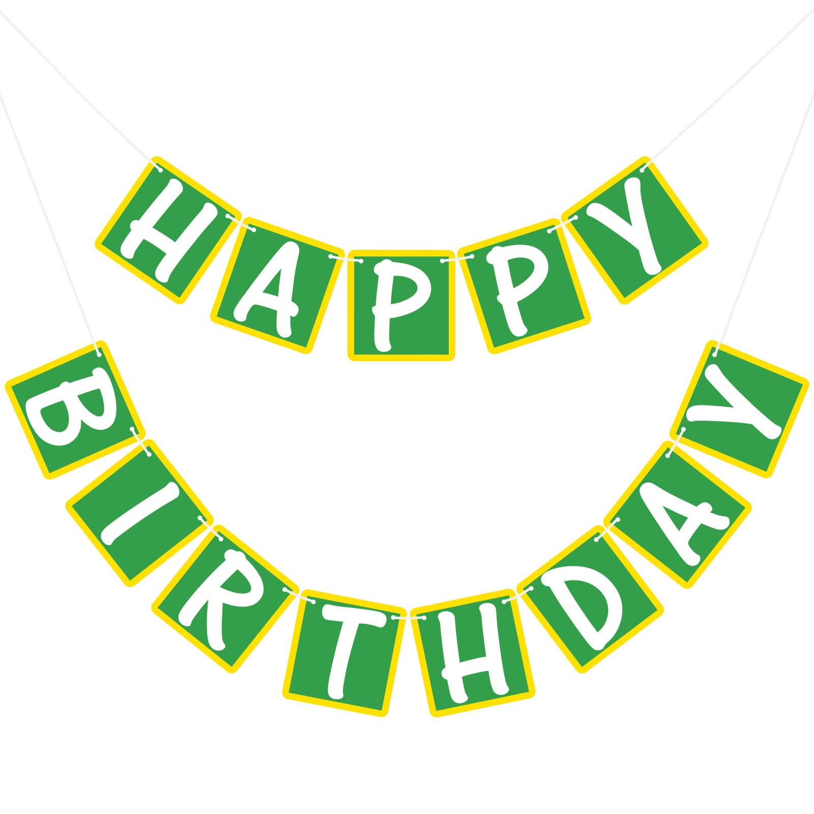 Breling Friend Birthday Banner for Street Theme Pre-strung Birthday Party Cartoon Hanging Decorations for Boys Girls Friend (Bri