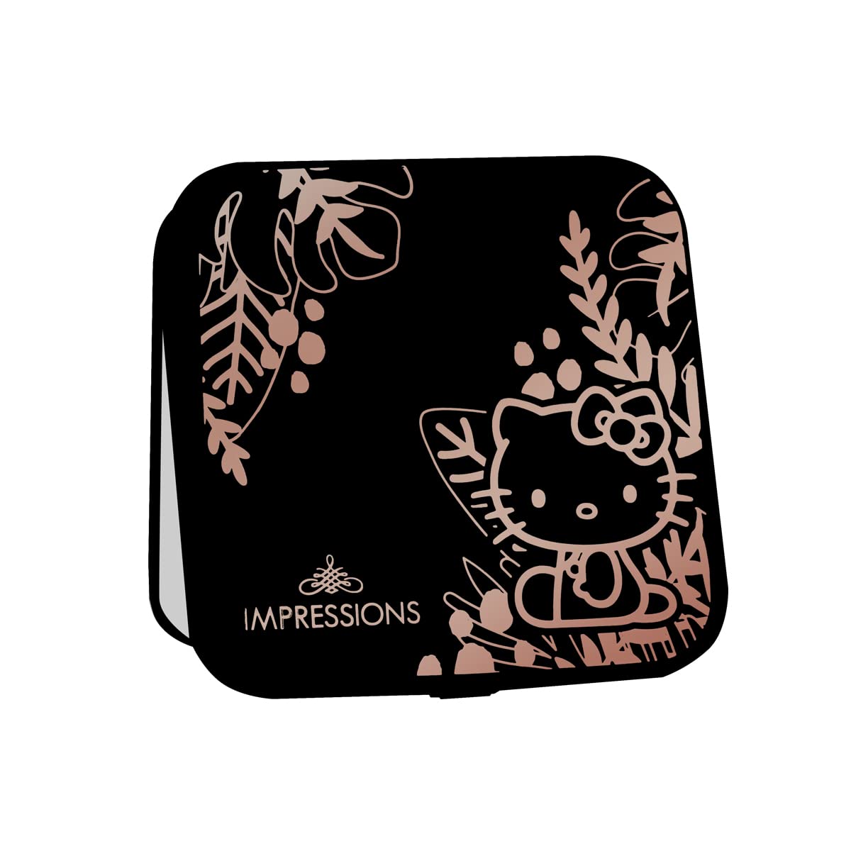Impressions Vanity Hello Kitty Supercute Compact Mirror With Touch Sensor Switch For Adjustable Brightness, Lighted Makeup Mirro