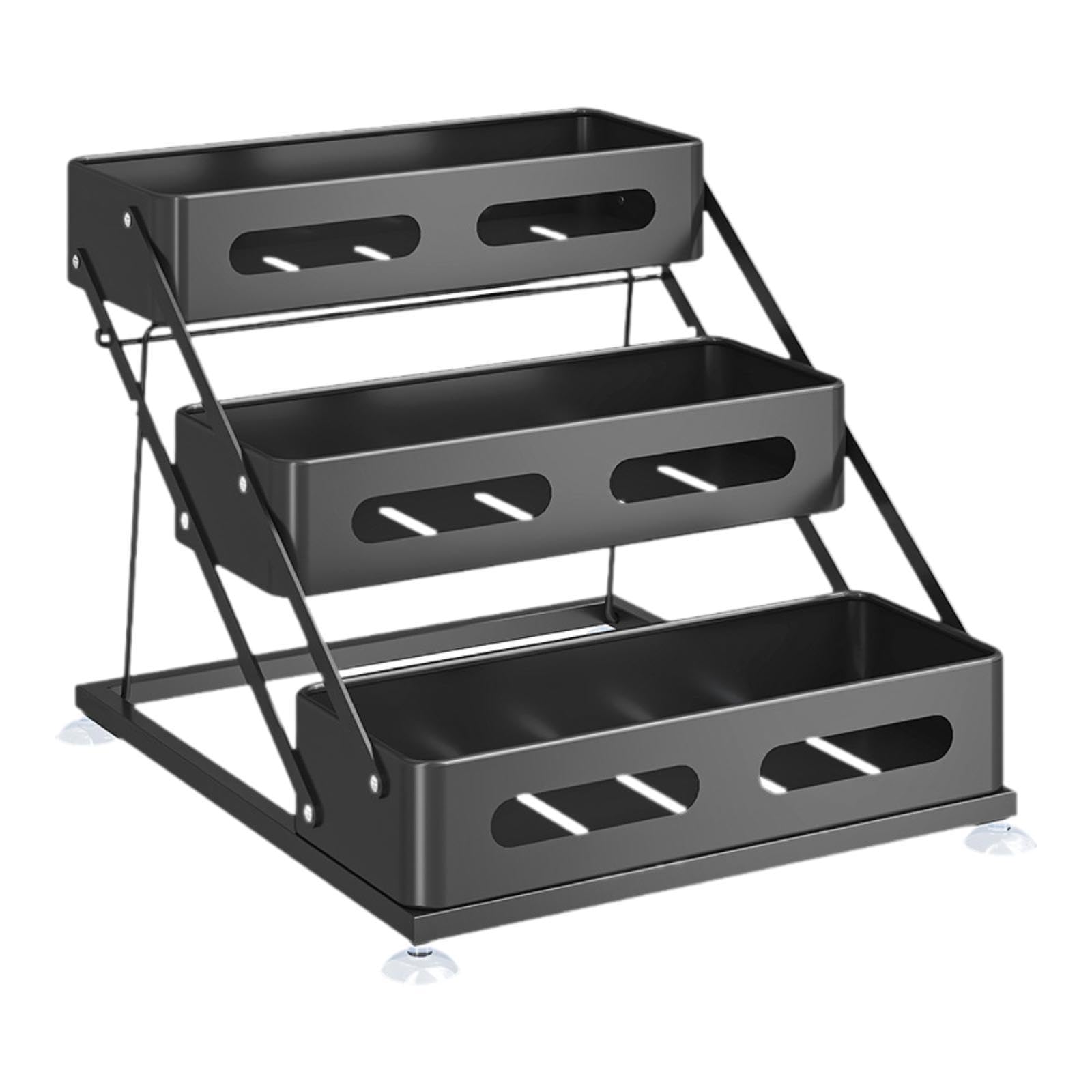 Myaddiction 3 Tier Spice Rack Stable Space Saving Seasoning Holder For Pantry Table Cafe