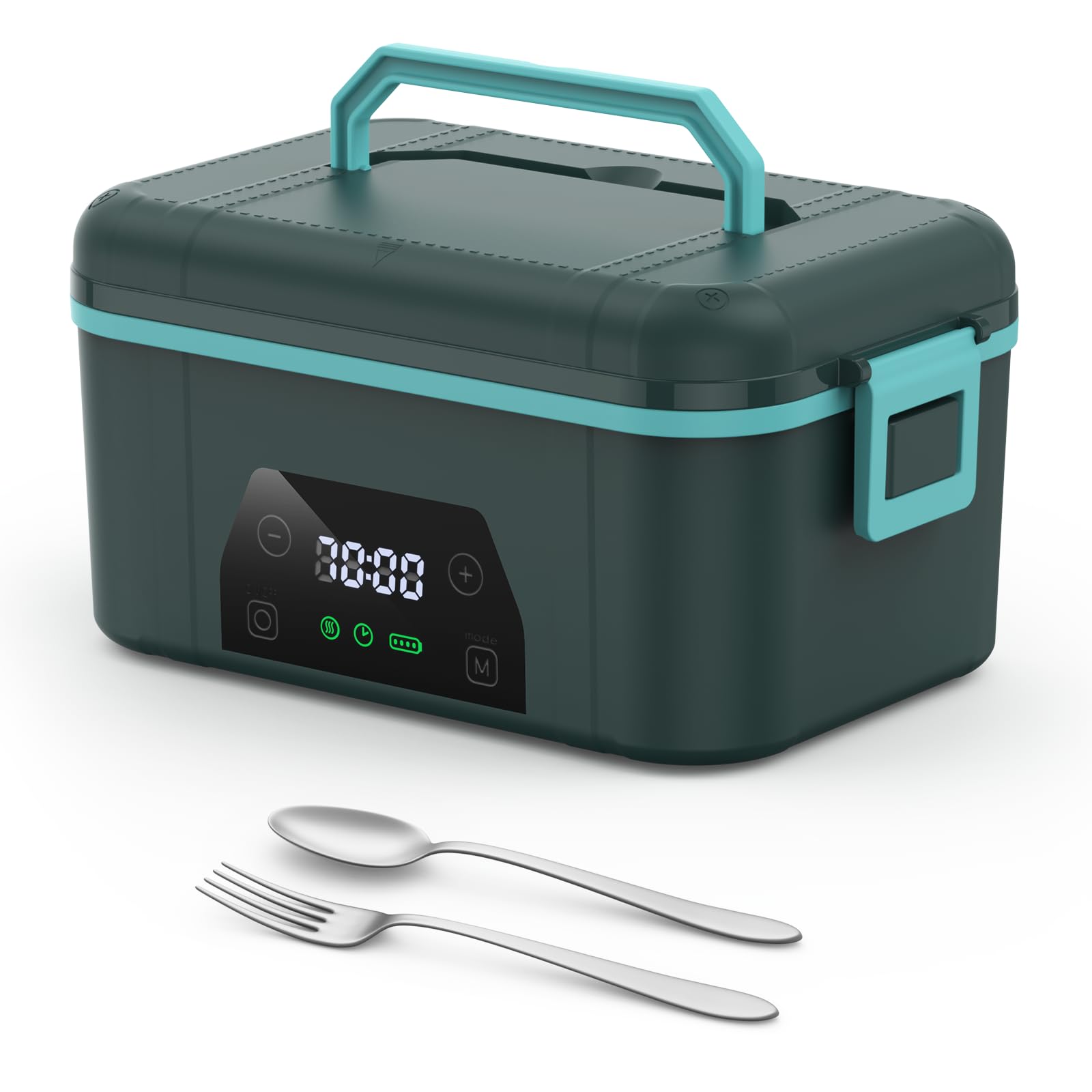 Bospewtse Wireless Electric Lunch Box For Adults, Heated Lunch Box, Battery Operated With Automatic Heating, 1.3L Container With
