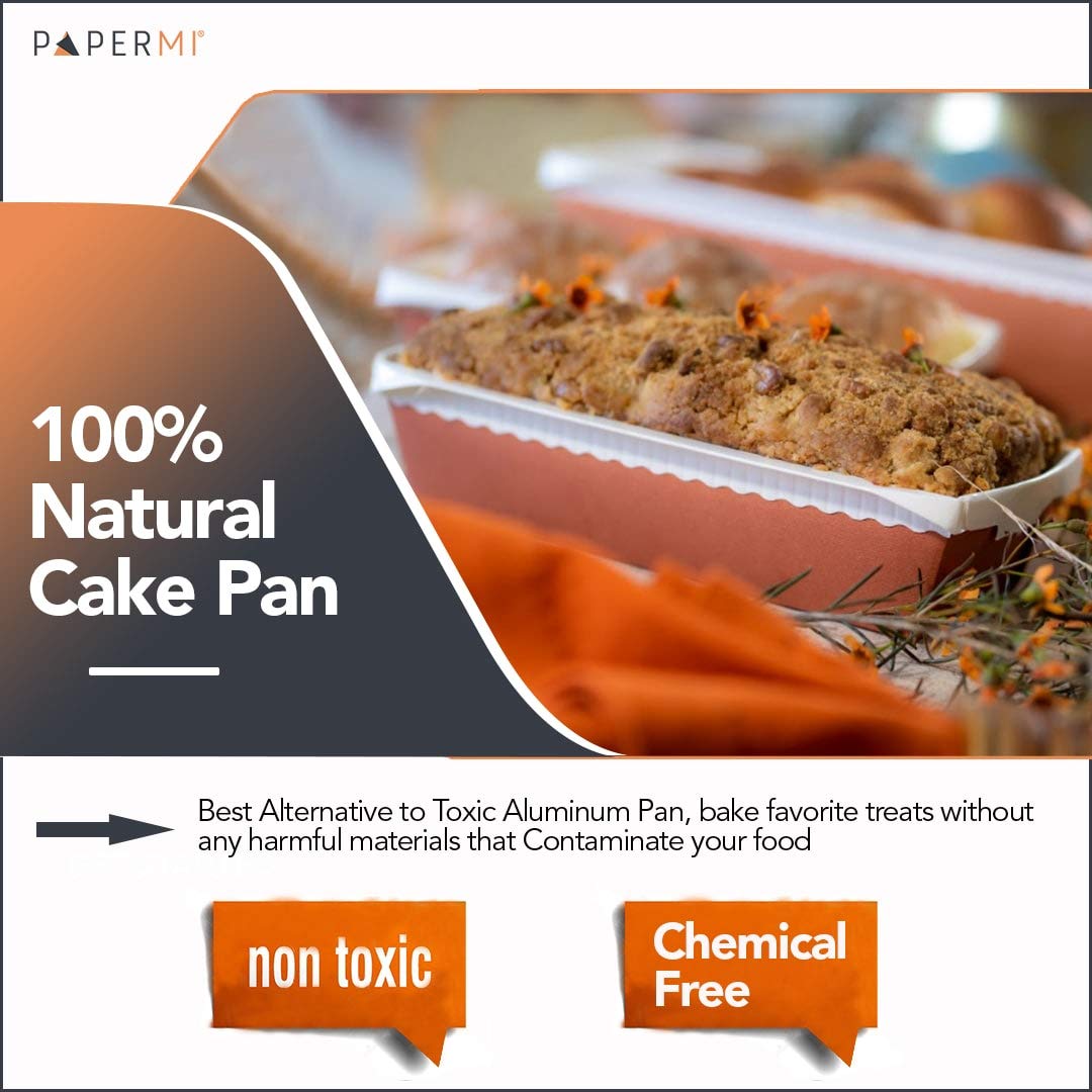 Paper Loaf Pans - 24Pcs, 6.5    X 2.5   , 1.75   , 14Oz - Oven, Microwave & Freezer Safe - Paper Cake Pans You Can Take From Bak