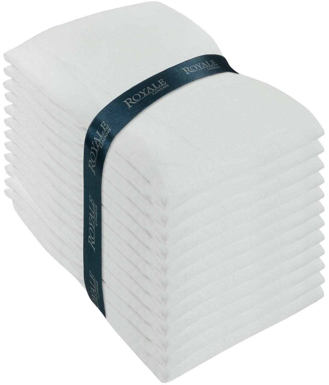 Royale Linens Flour Sack Dish Towels - 33'' X 38'' Kitchen Towel - Super Absorbent White Flour Sack -100% Ring Spun Cotton -Tea