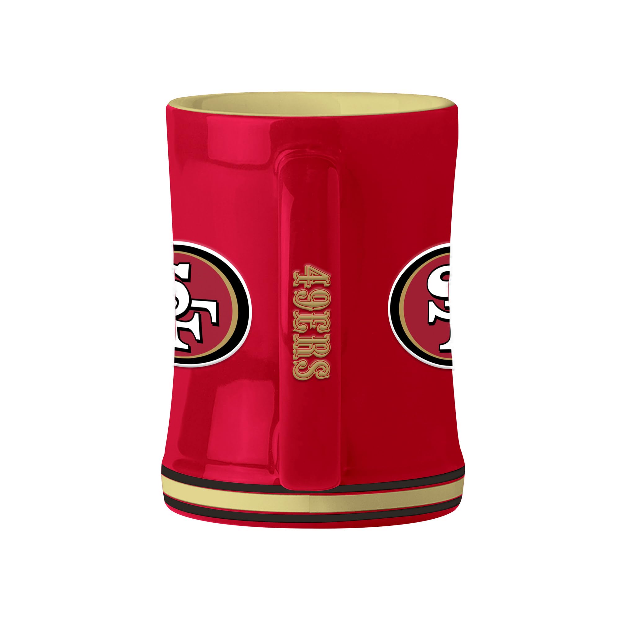 San Francisco 49ers Coffee Mug 14oz Sculpted Relief Team Color