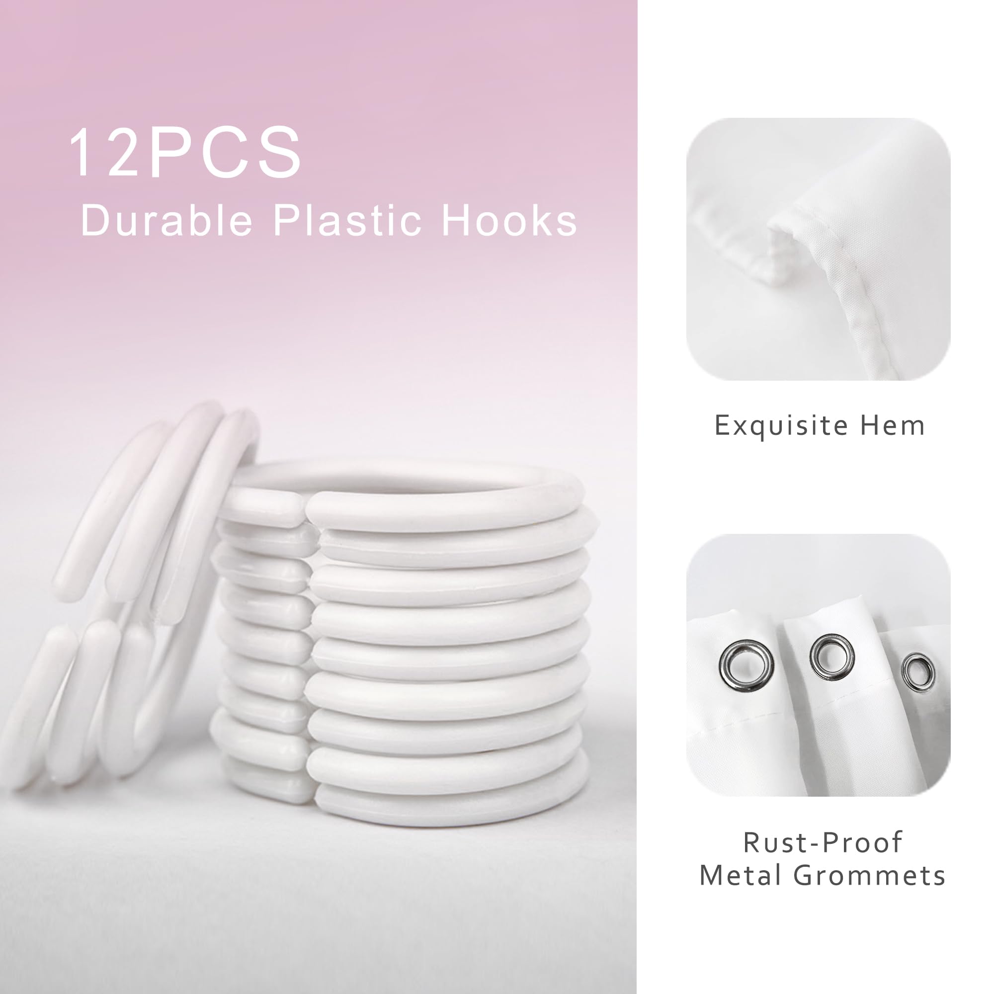 Riyidecor Fashion Quotes Shower Curtain 60Wx72H Inch Woman Black White Striped You Are Pink Modern Magazine Books Perfume Flower