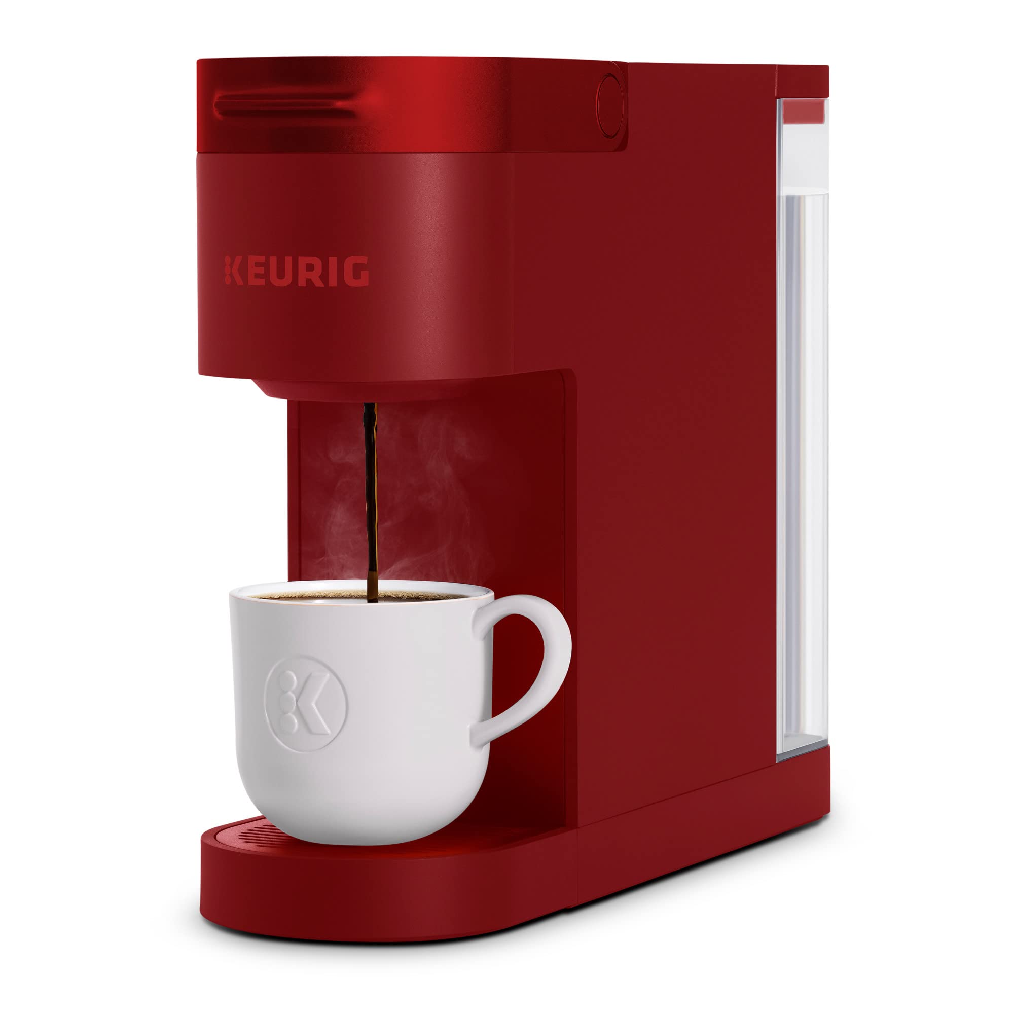 Keurig K Slim Single Serve KCup Pod Coffee Maker, with 3 Brew Sizes, Multistream Technology, 46oz Removable Reservoir, Scarlet