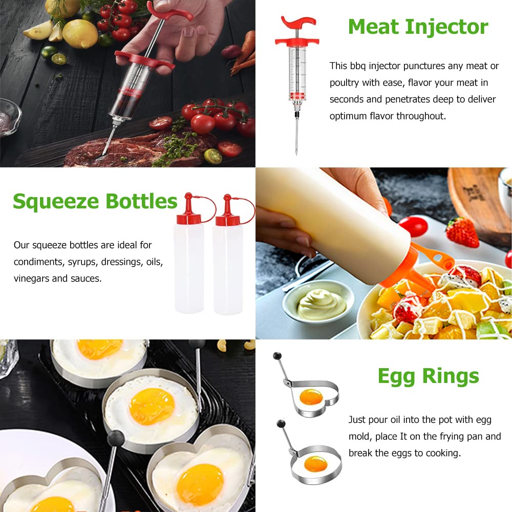 Griddle Accessories Kit, 131 Pcs Griddle Grill Tools Set Stainless Steel Grill Bbq Spatula Set, Griddle Utensils Kit For Blackst