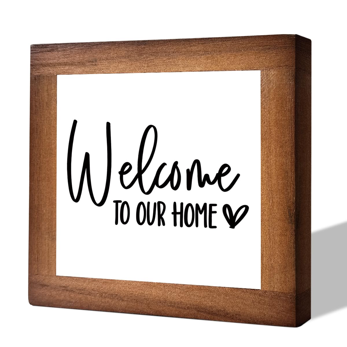 Welcome Sign, Wooden Box Signs For Home Decor, Freestanding Welcome De ...