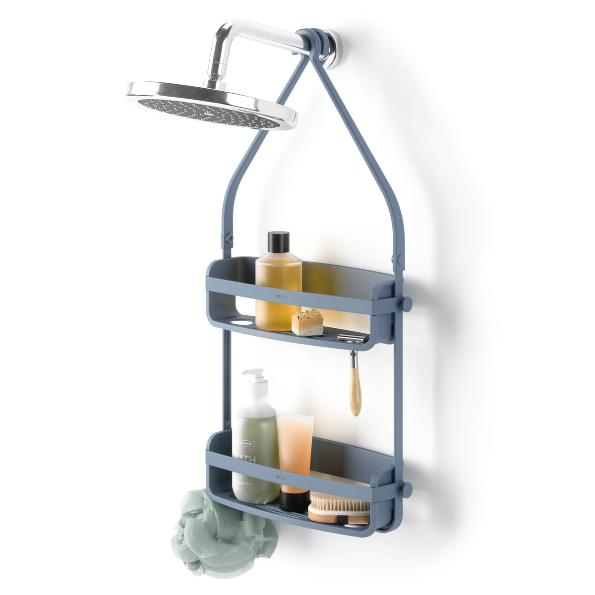 Umbra Flex Shower Caddy, Slate Blue
