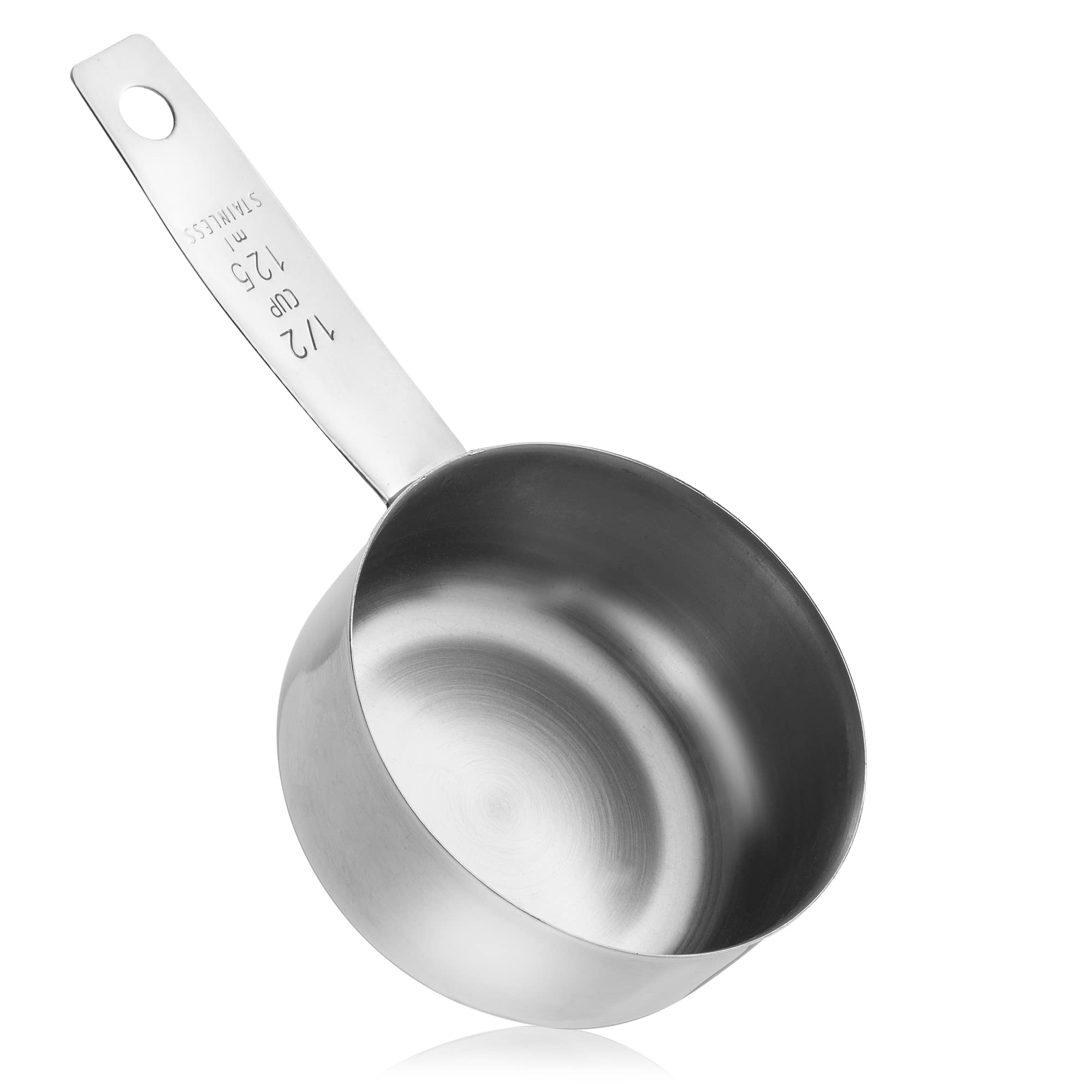 Olde Midway Stainless Steel Popcorn Machine Accessories - 4 Piece Set With Measuring Spoons, Scoop, And Salt Shaker