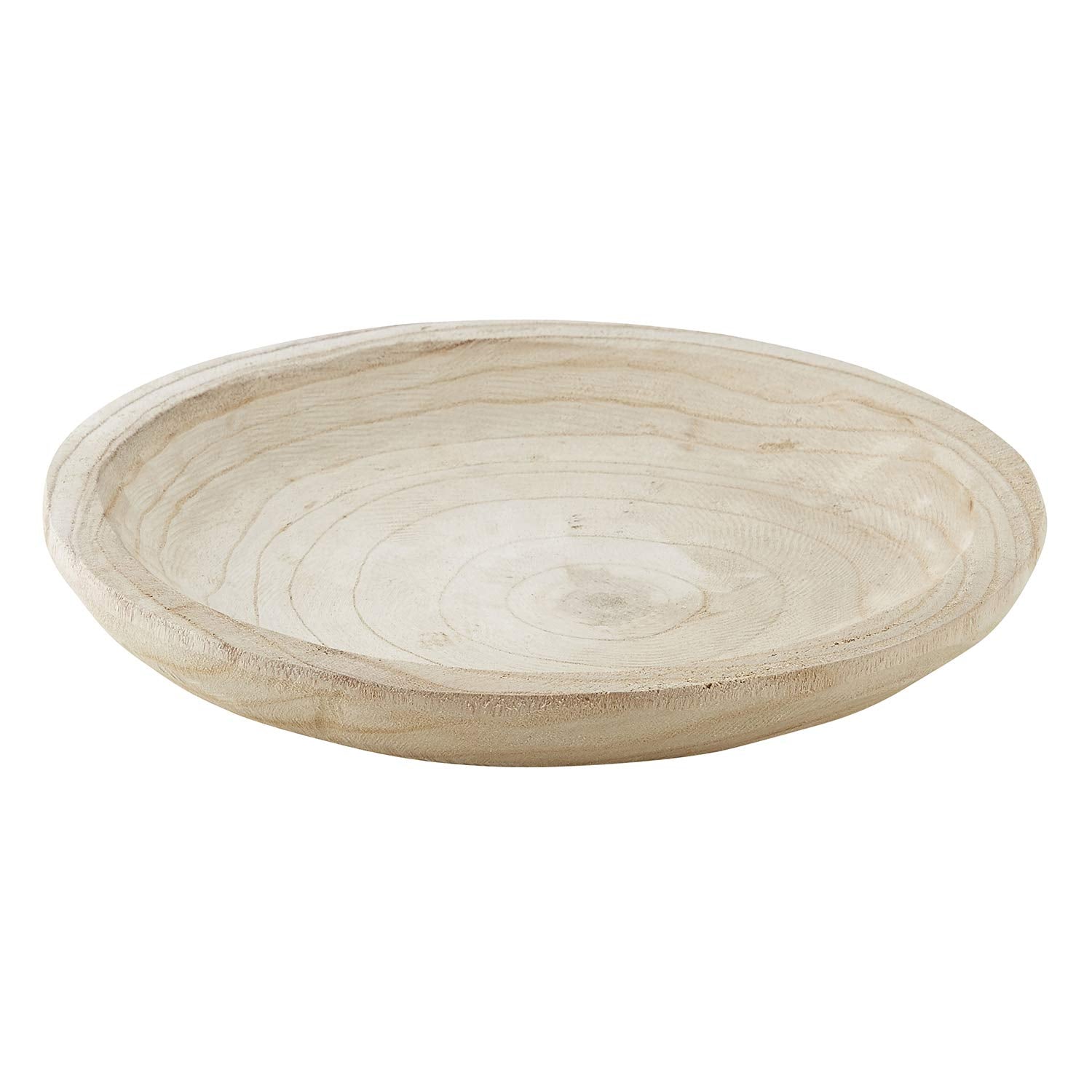 Santa Barbara Design Studio Hand Carved Paulownia Wood Serving Bowl, Medium, Natural