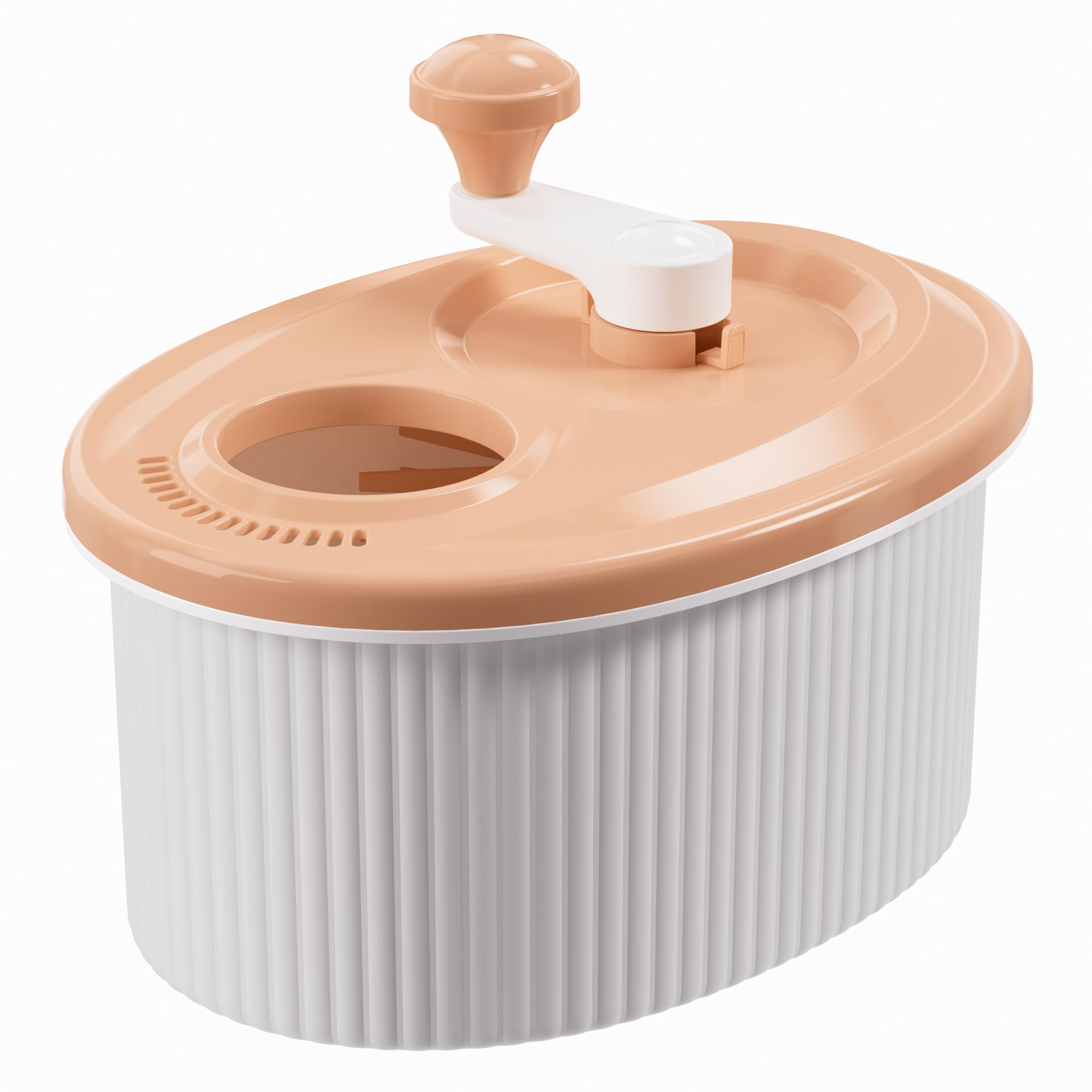 JOYMOOP Joyloop Fruit Washer, Fruit Cleaner Spinner, Oblong, Apricot Beige