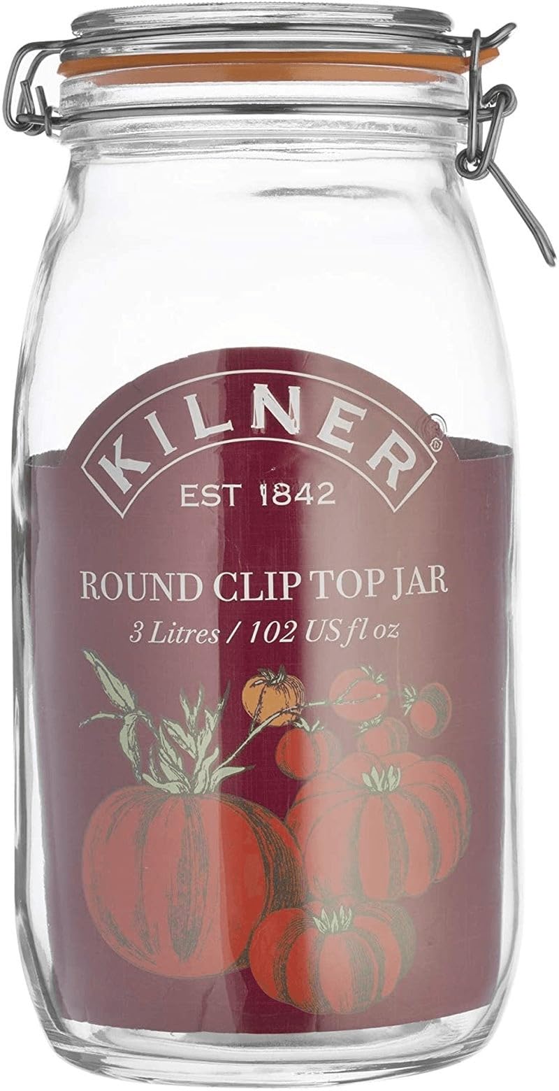 Kilner Round Clip Top Jar, 102-Fl Oz, 1 Ea