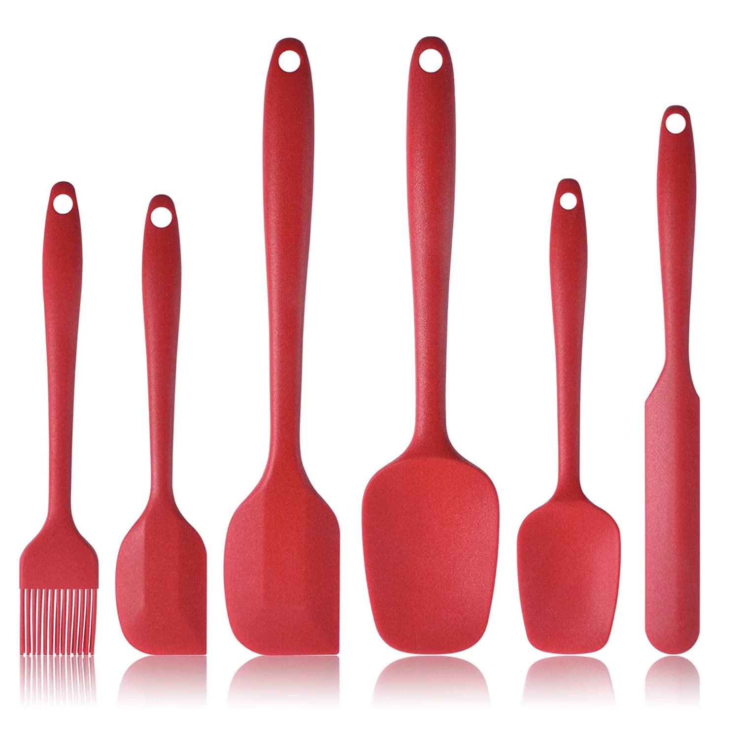Silicone Spatula Set Heat Resistant Kitchen Spatulas For Non Stick Cooking And Baking Seamless One Piece Flexible Spatula, Dishw