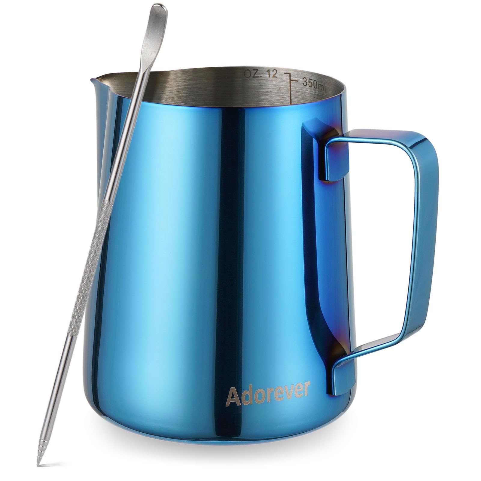 Milk Frothing Pitcher, 350Ml (12Oz) Steaming Pitchers Stainless Steel Milk Coffee Cappuccino Latte Art Barista Steam Pitchers Mi