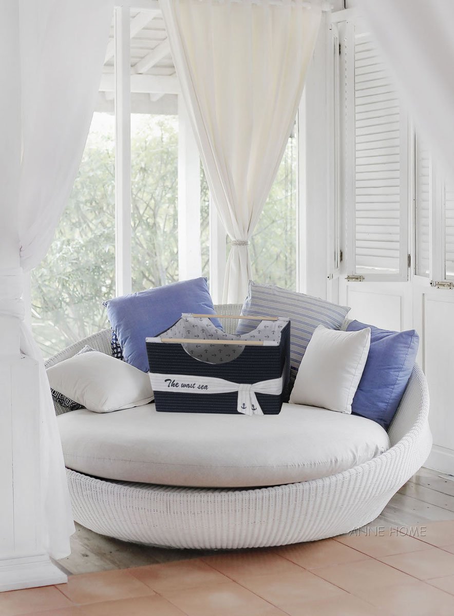 Anne Home - Set of 3 Foldable Fabric Baskets in Several Sizews