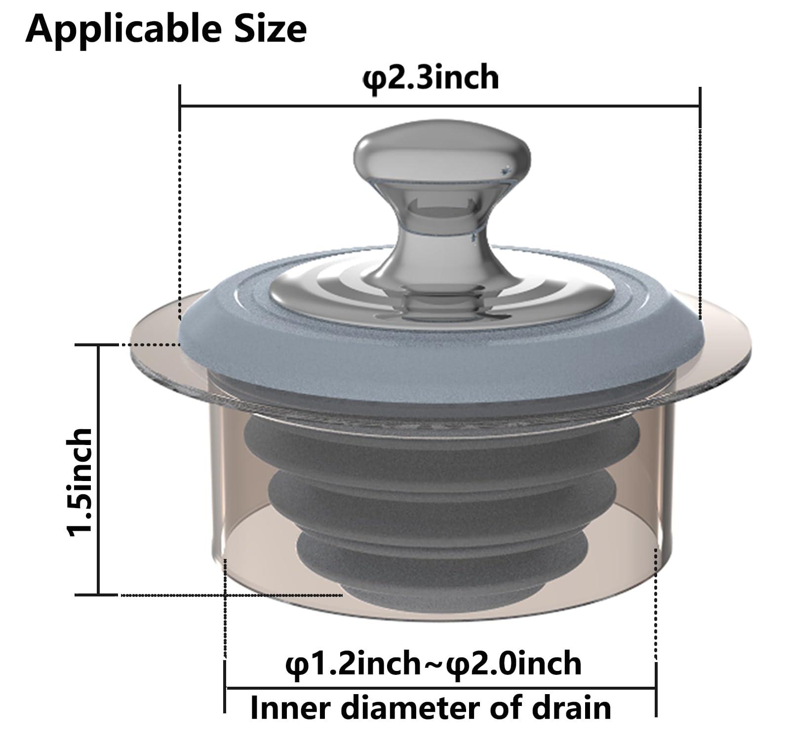 Xajoon Bathtub Stopper, Washbasin Stopper,Bathtub Plug, Silicone Bathtub Stopper (Patented Product)