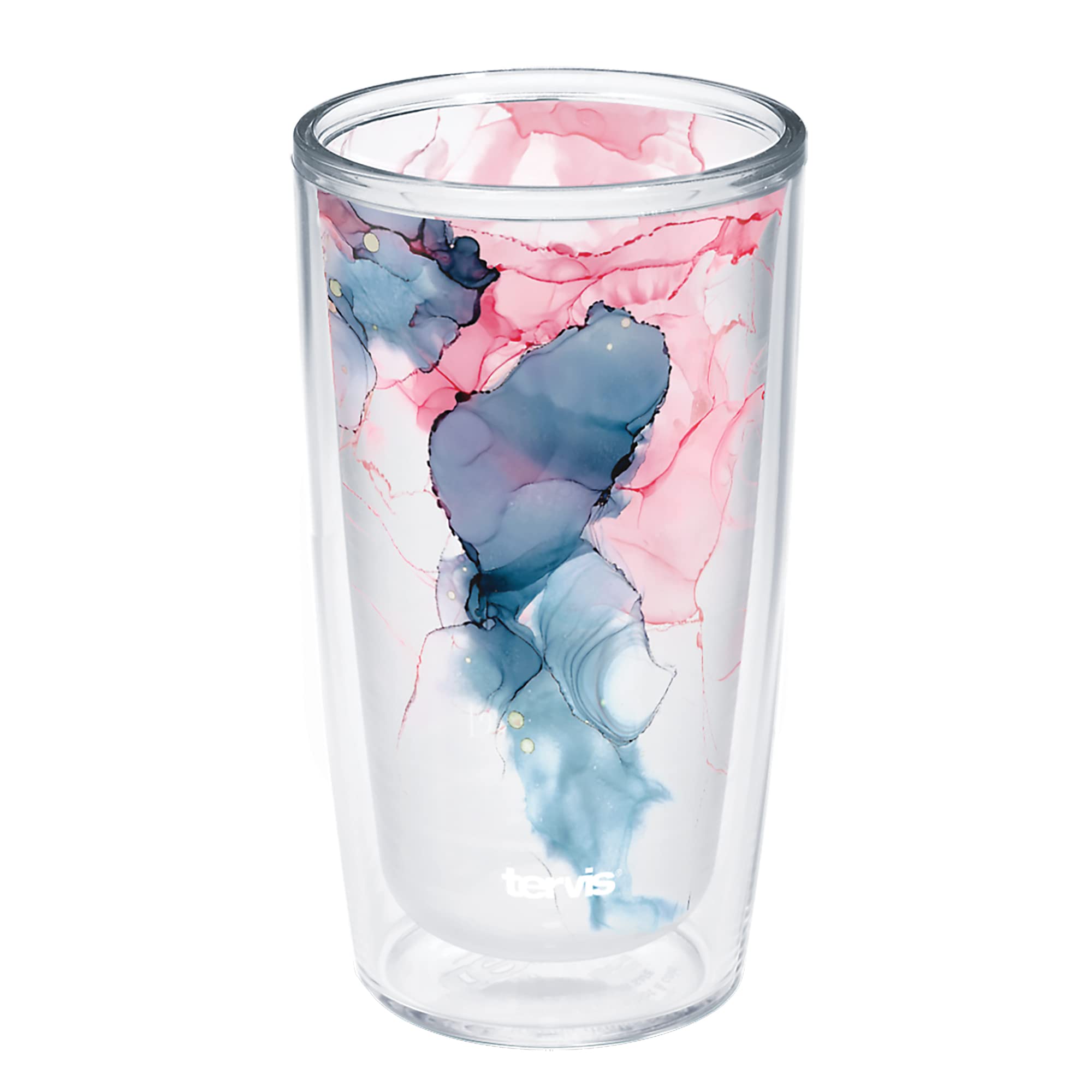 Tervis Made in USA Double Walled Inkreel - Crystal Nature Collection Insulated Tumbler Cup Keeps Drinks Cold & Hot, 16oz, Summer