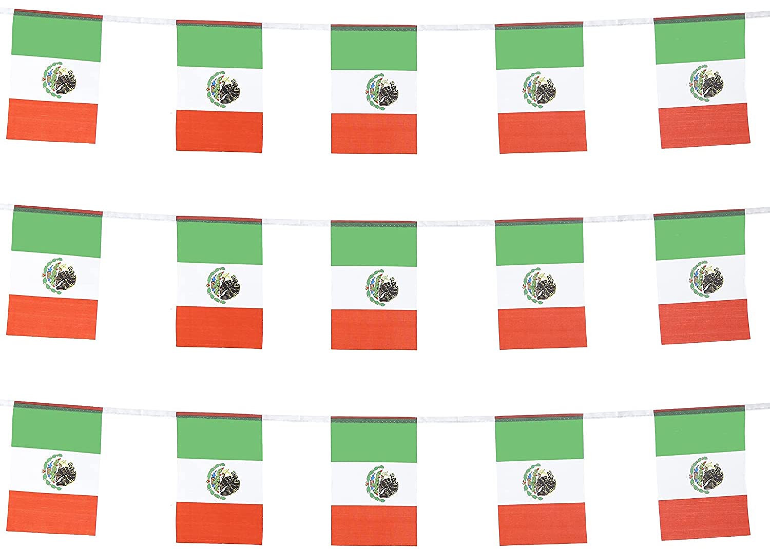 Zxvzyt Mexico Mexican Flag Banner String,Small Mini Mexico Pennant Flags,For Grand Opening,Olympics,National Sports Events,Party