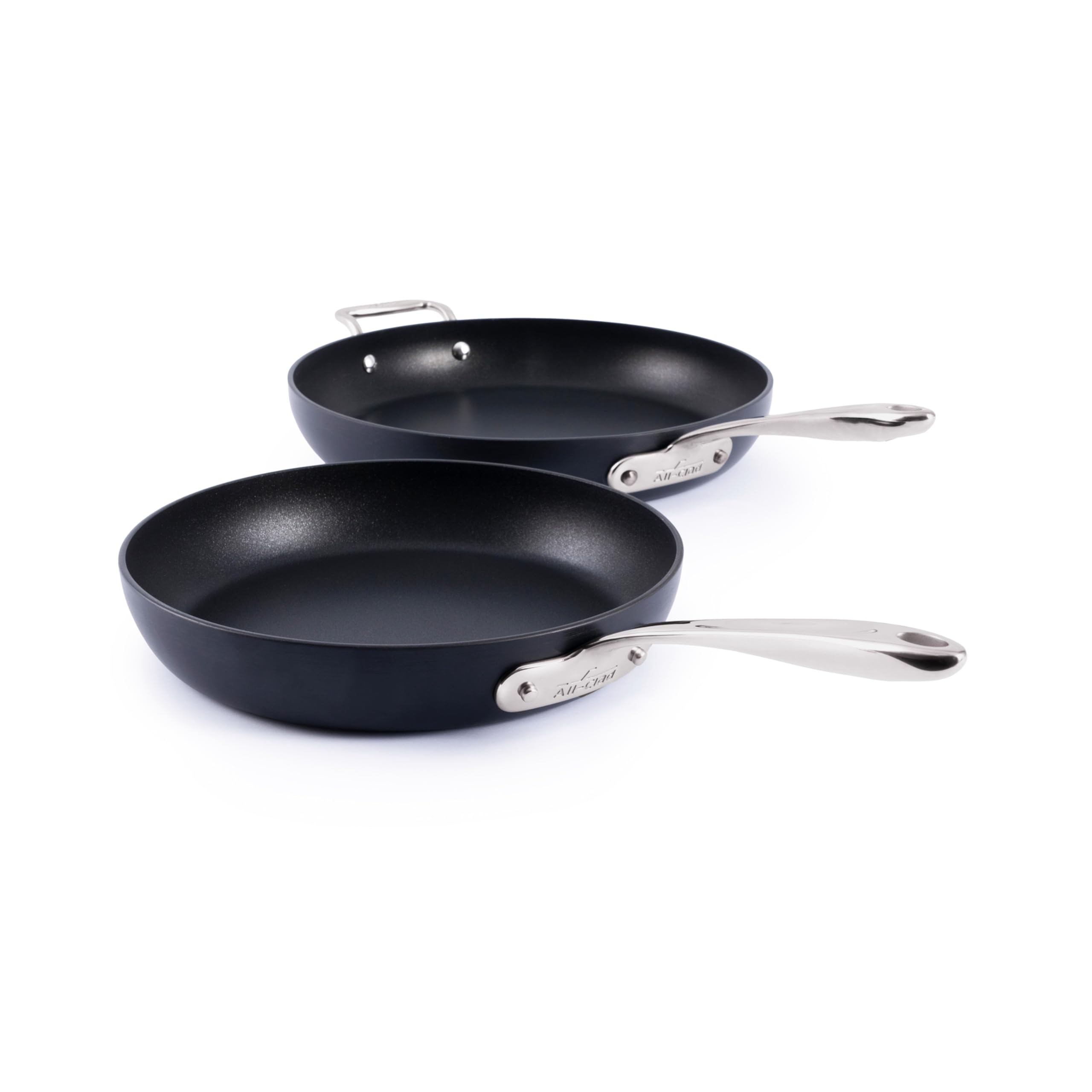 All-Clad Ha1 Expert Hard Anodized Nonstick Frying Pan Set, 2-Piece 10 & 12 Skillet Set, Dishwasher-Safe, Oven-Safe Up To 500F Co