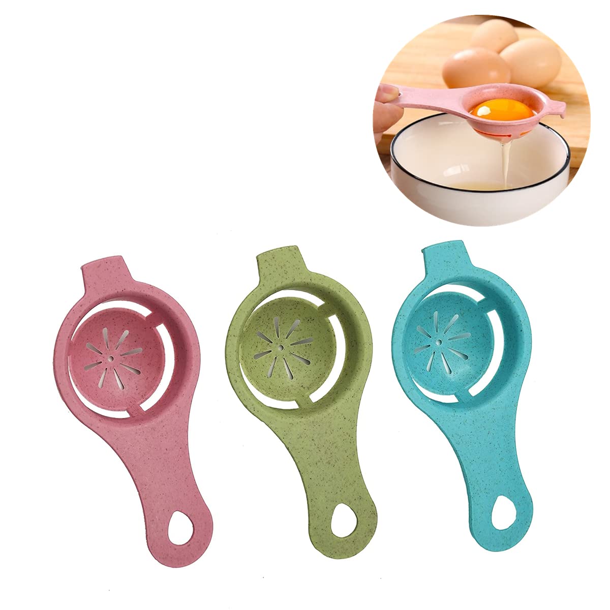 Ruitasa 3 Pcs White Egg Yolk Egg White Egg Separator Separator Separator Filter Divider Egg White Egg Yolk And Egg White Egg Sep
