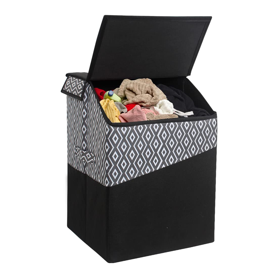 Prettykrafts 75 Ltr Foldable Laundry Basket For Clothes | Jute Laundry Bag | Washing Clothes Storage Basket | Toy Storage Organi