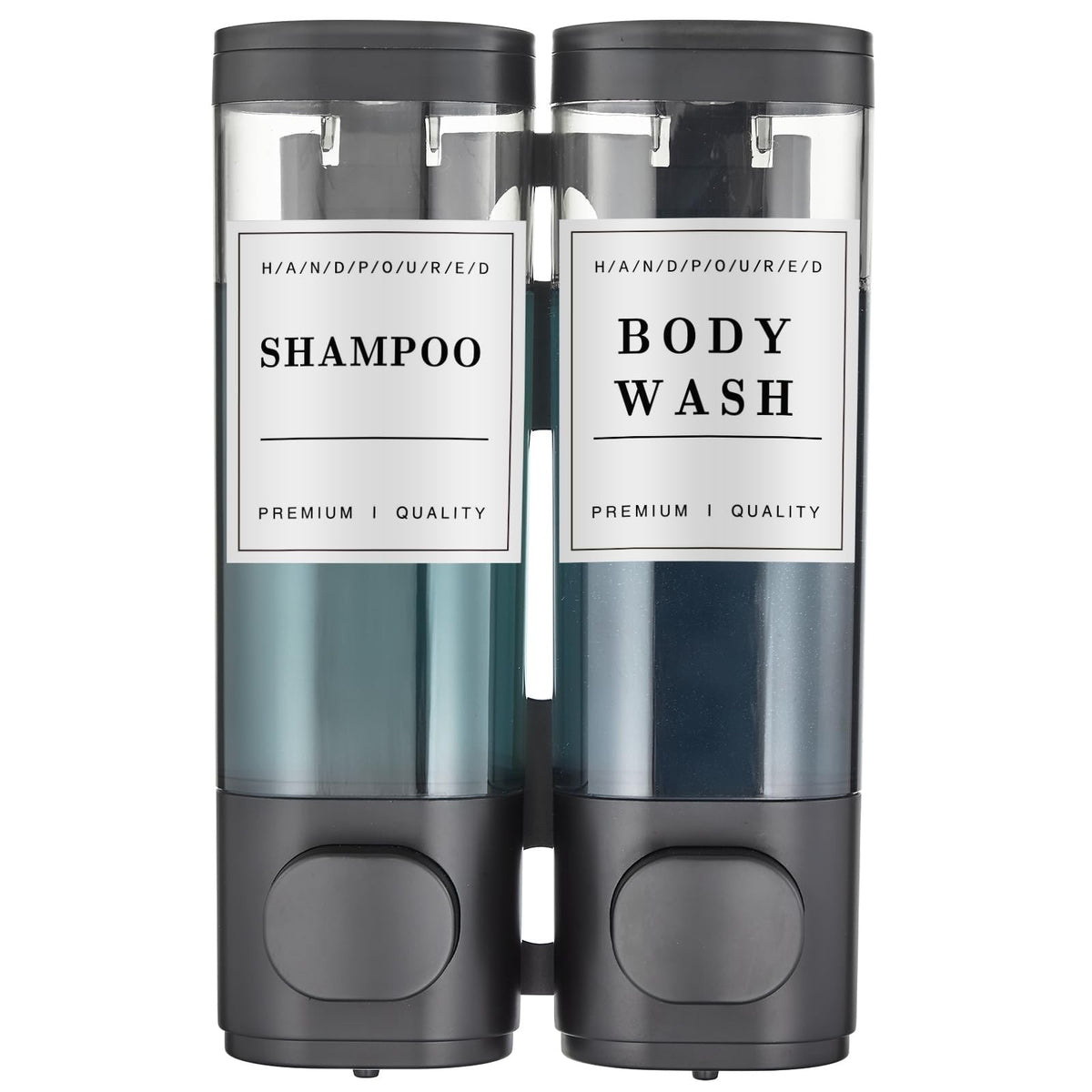 Shampoo And Conditioner Dispenser,Unisense Shower Soap Dispenser 2 Chamber No Drill Wall-Mounted Shampoo Dispenser For Shower Wa