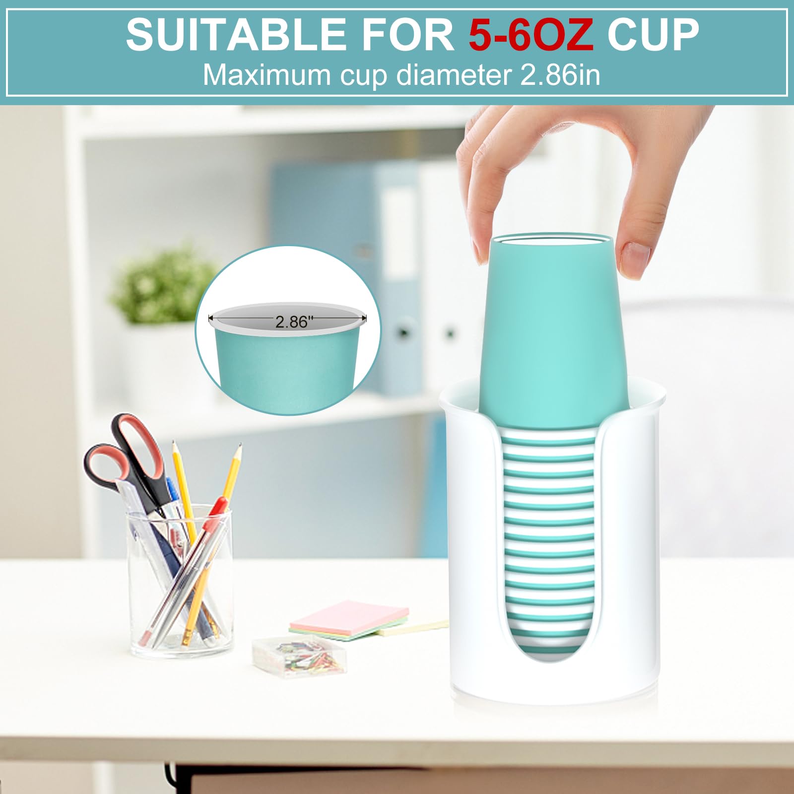 Byaway Bathroom Cup Holder White Disposable Paper Cup Dispenser, For 5 Ounce Bath Cups,2 Pack Mouthwash Cup Holder 5Oz Cup Dispe