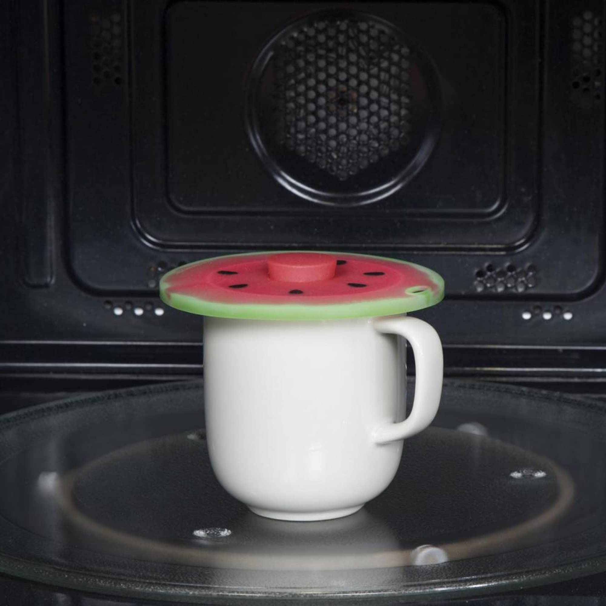 Charles Viancin Silicone Watermelon Drink Airtight Lid/Cover Set Of 2, Pink