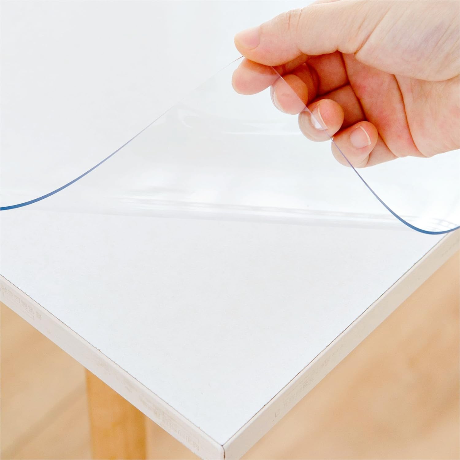 Eisdroma 20 x 52 Inch Clear Table Cover Protector, Clear Table Protector for Dining Room Table, 1.5mm Plastic Table Cover, Water