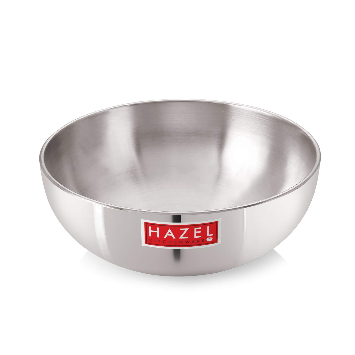 Hazel Aluminium Kadhai Cookware Tasra, 4350 Ml, Silver