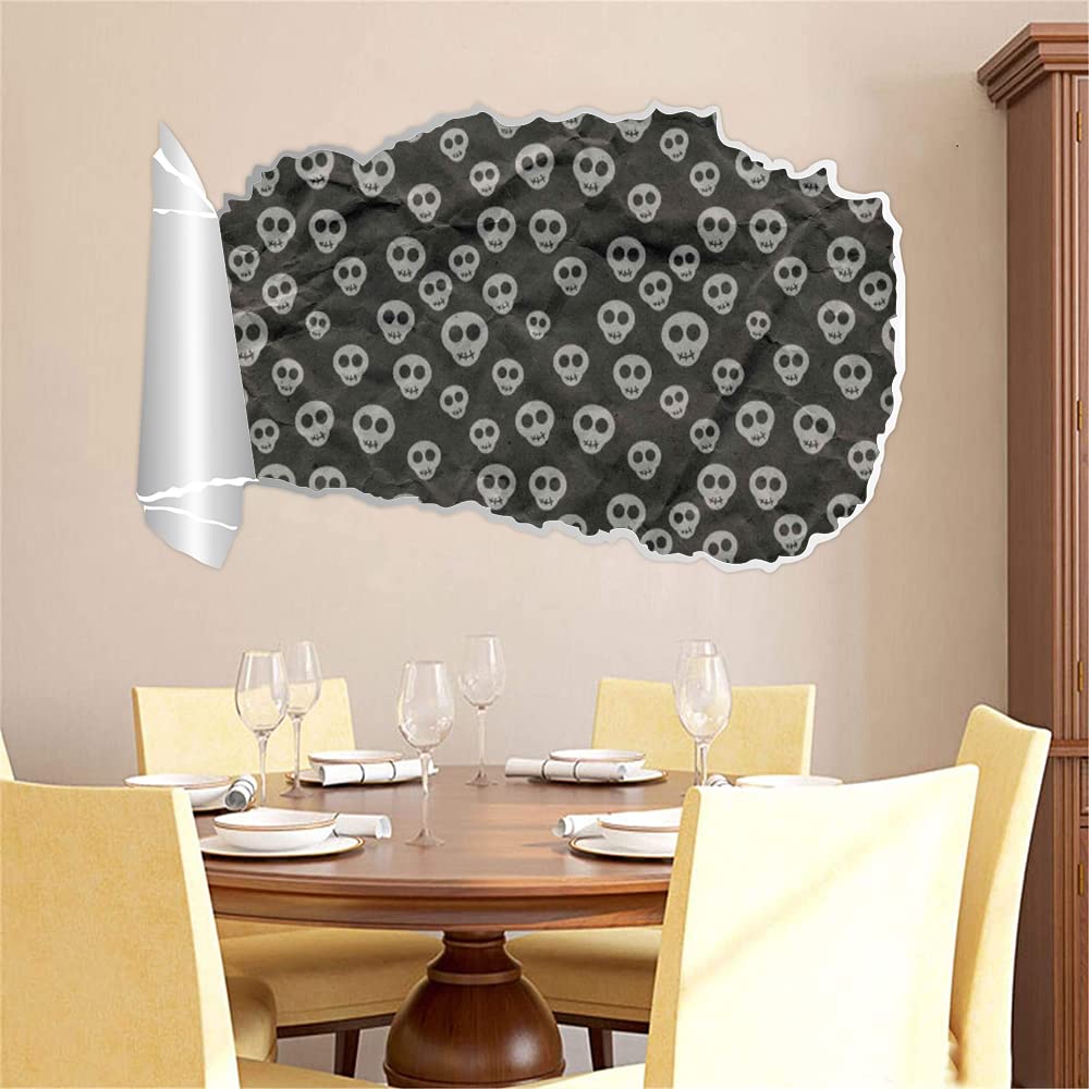 Gadgets Wrap Printed Wall Decal Sticker Scratched Book Roll Paper Style Decal (95Cm X 58Cm) - Cute Skulls Wrapping Paper