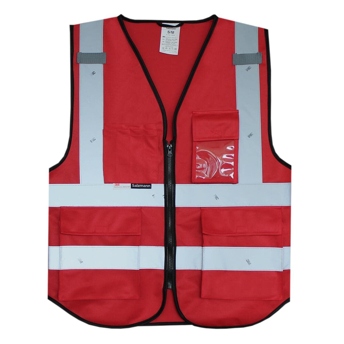 Salzmann 3M Multi-Pocket Working Vest - Reflective Vest - Made With 3M Reflective Material