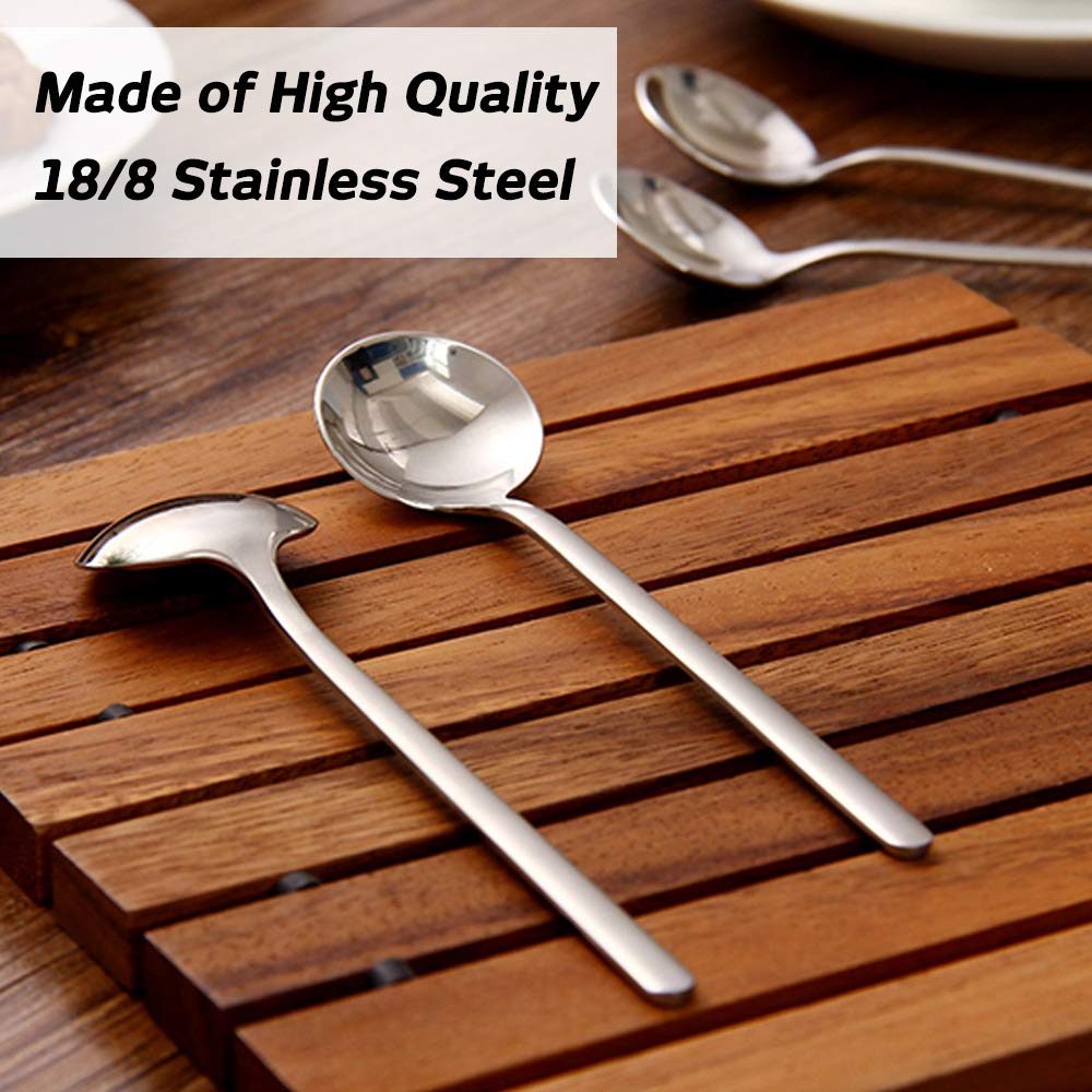Pack Of 8, Stainless Steel Espresso Spoons, Findtop Mini Teaspoons Set For Coffee British Tea Dessert Cake Ice Cream Cappuccino,