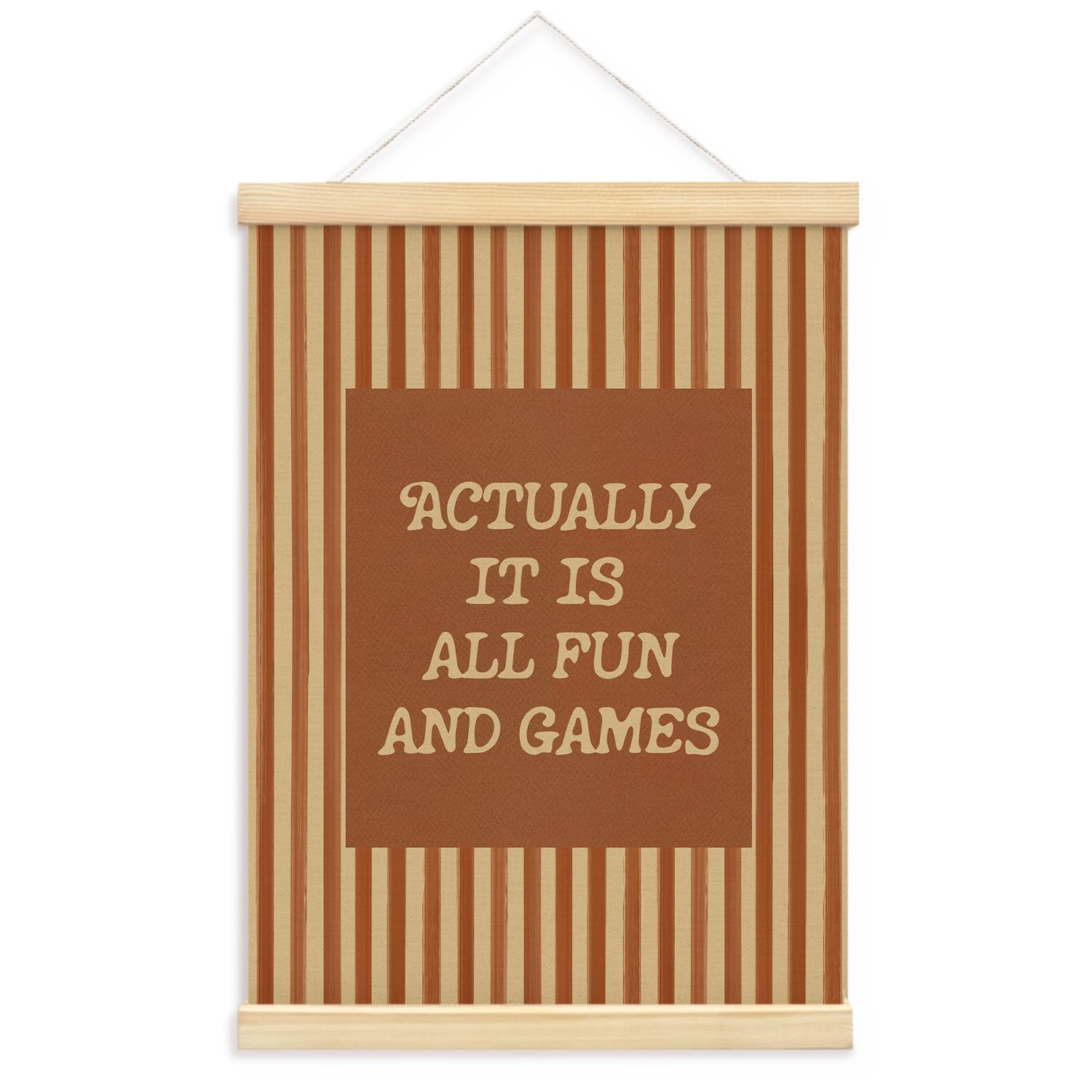 Wall Decor,Framed With Wood Hanger 176
