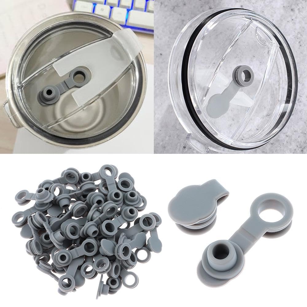 50Pcs Universal Silicone Sealing Bottle Straw Hole Grommets Stopper Lids Straw Plug Replacement For 20/30Oz Cup