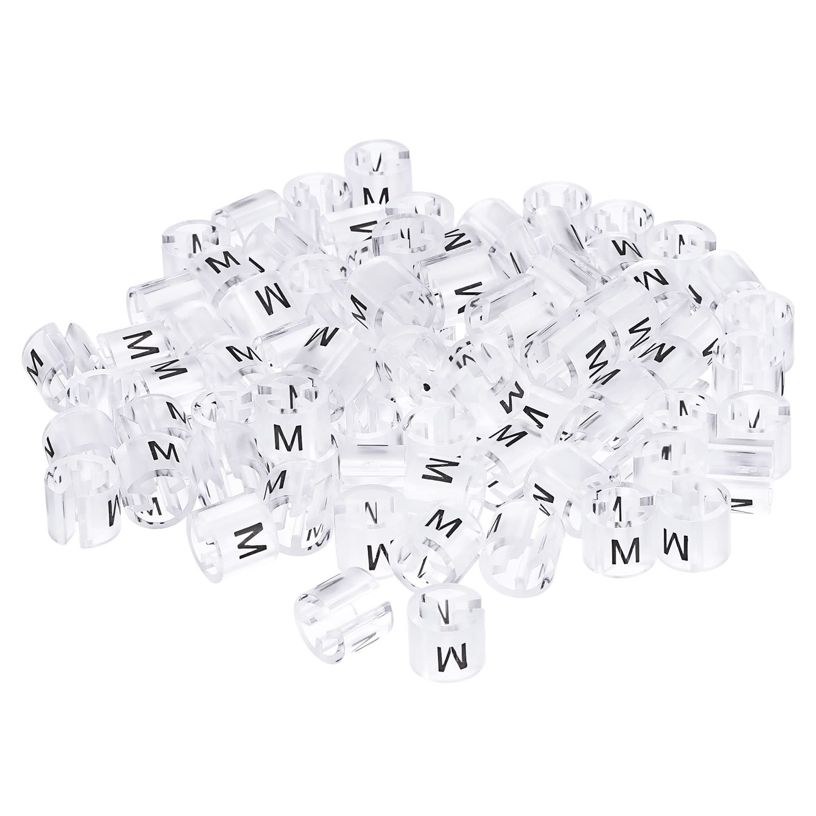 Meccanixity Clothes Hanger Marker M Fit 3.5Mm Rod For Garment Color Coding Clear Count 100