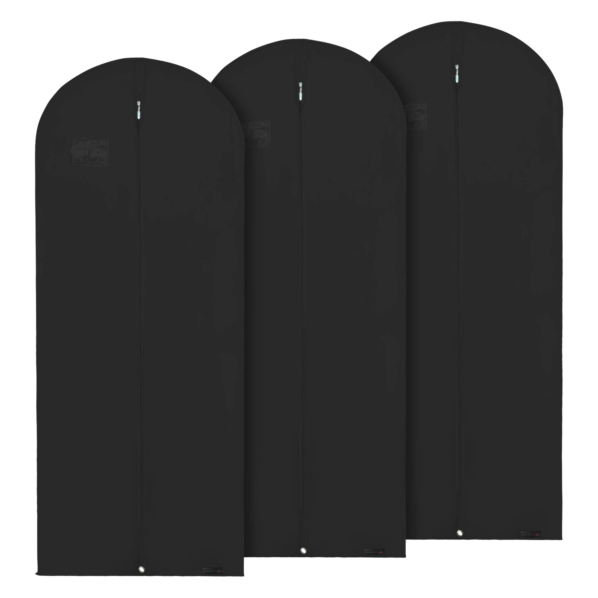 Hangerworld 60'' Dress Bag, Garment Bags For Storage Hanging Clothes Suit Cover (3, Black)