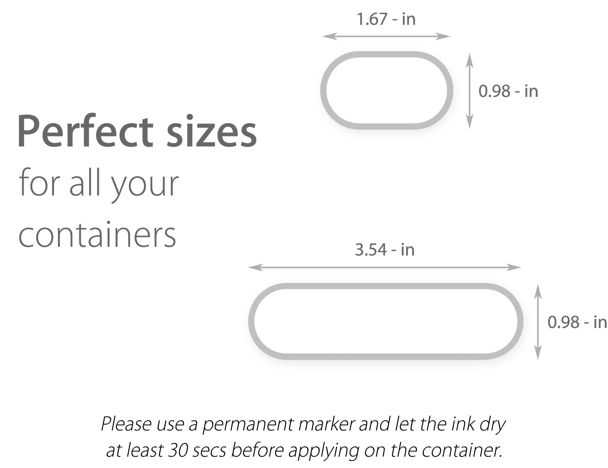 Chubbiee Removable Waterproof Food Labels, Write-On Kitchen Labels For Pop Food Storage Containers, Jars And Home Organization,