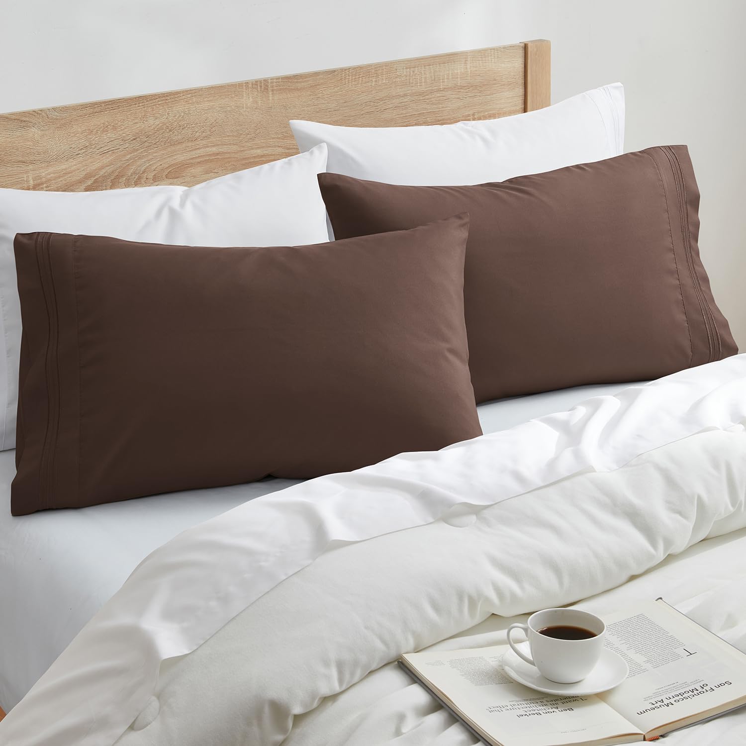 Nestl Pillow Cases Set Of 2 - Soft Pillow Cover - Lightweight Pillowcases Queen Size Set Of 2 - Microfiber Pillow Case 20X30 Inc